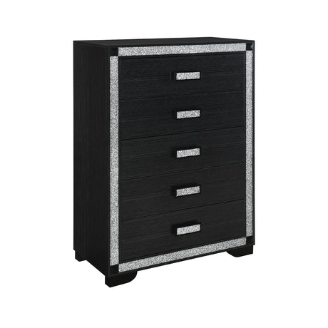 Soulmarie Charcoal 5PC King Bedroom Set - sold by Home Elegance USA