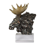 Moose Bust Bronze Sculpture by Uttermost - View 5