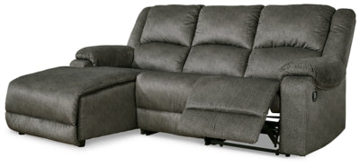 Ashley Flannel Benlocke 30402S4 3-Piece Reclining Sectional with Chaise - Chenille