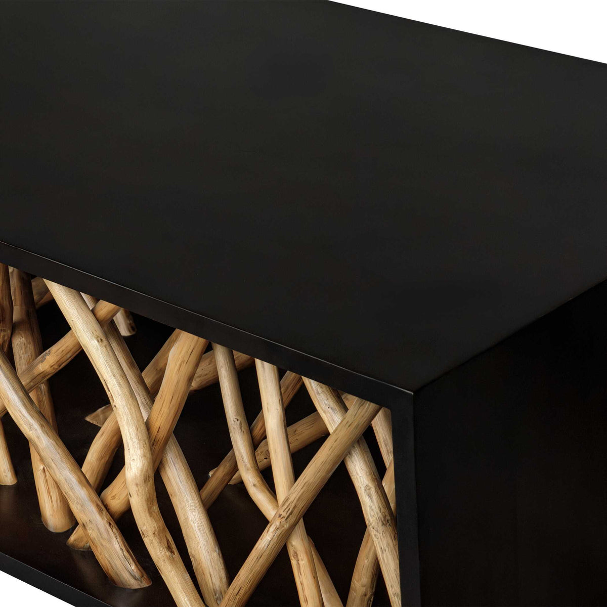 Teak Maze Coffee Table Woodtone - Light Brown / Dark Brown by Uttermost - View 5