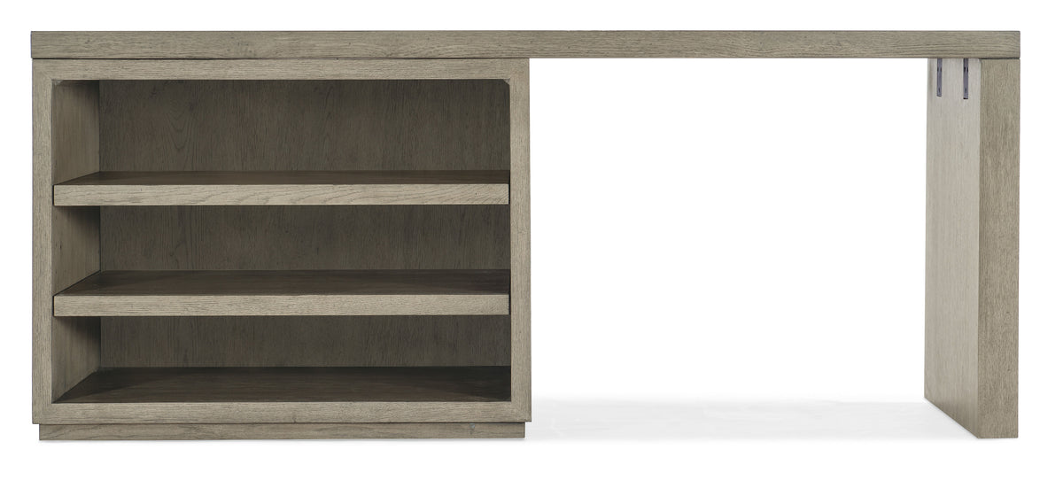 Linville Falls 72" Desk With Open Desk Cabinet - Gray by Hooker Furniture - View 4