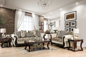 Caldiran - Sofa & Loveseat - Beige / Brown
