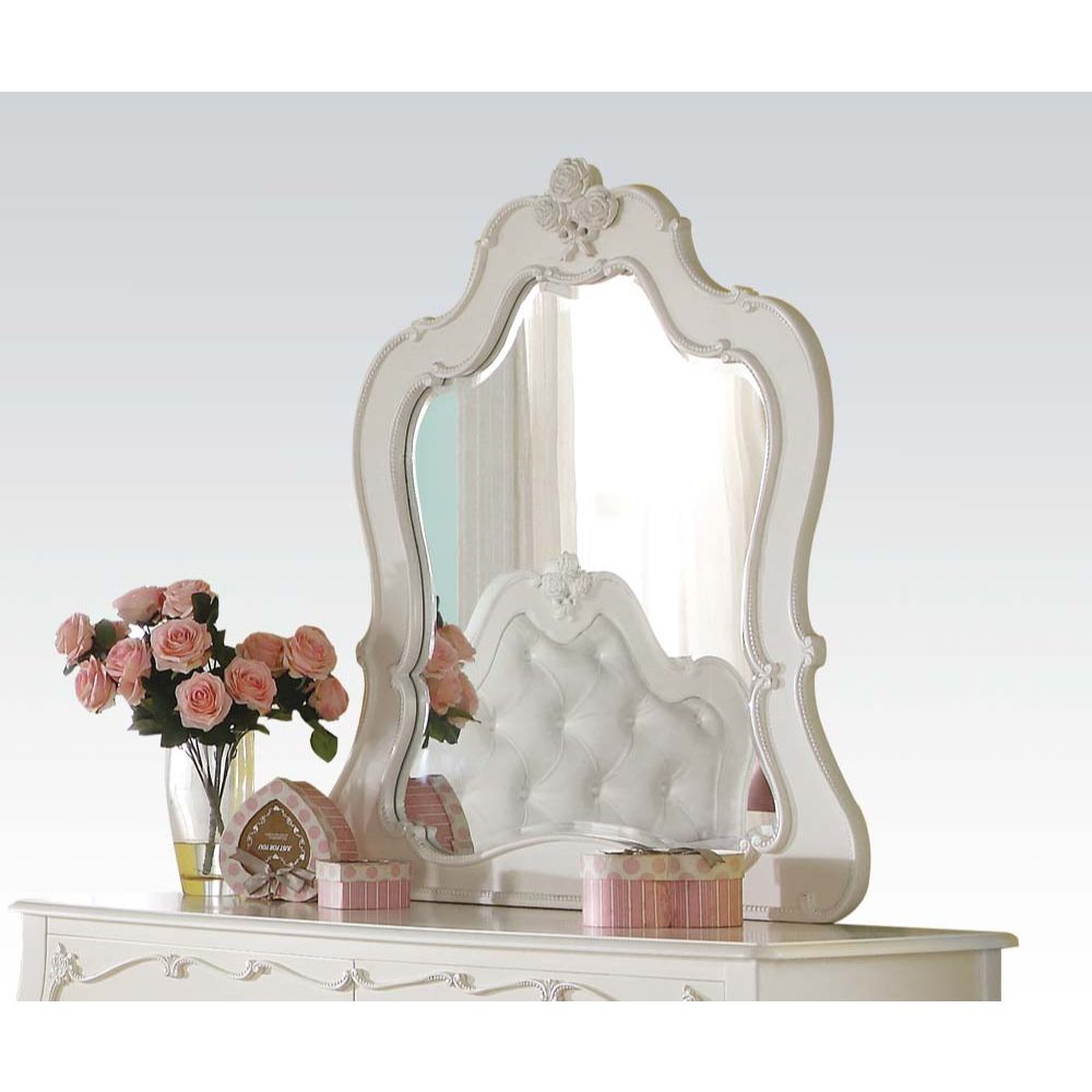 Acme - Edalene Mirror 30513 Pearl White Finish