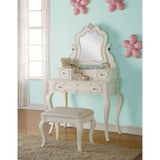 Acme - Edalene Vanity Desk W/Mirror 30516 Pearl White Finish