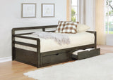 Twin Xl Daybed W/ Extension Trundle - Sorrento 2-drawer Twin XL Daybed with Extension Trundle Grey