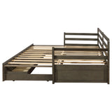 Twin Xl Daybed W/ Extension Trundle - Sorrento 2-drawer Twin XL Daybed with Extension Trundle Grey