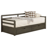 Twin Xl Daybed W/ Extension Trundle - Sorrento 2-drawer Twin XL Daybed with Extension Trundle Grey