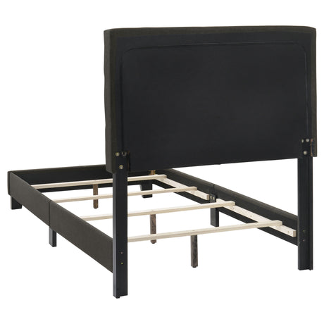 Twin Bed - Mapes Upholstered Twin Panel Bed Charcoal