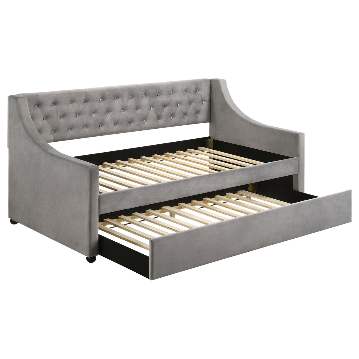 Twin Daybed W/ Trundle - Chatsboro Twin Upholstered Daybed with Trundle Grey