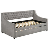 Twin Daybed W/ Trundle - Chatsboro Twin Upholstered Daybed with Trundle Grey