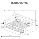 Twin Daybed W/ Trundle - Chatsboro Twin Upholstered Daybed with Trundle Grey