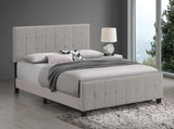 Eastern King Bed - Fairfield Upholstered Eastern King Panel Bed Beige