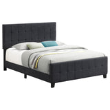 Eastern King Bed - Fairfield Upholstered Eastern King Panel Bed Dark Grey