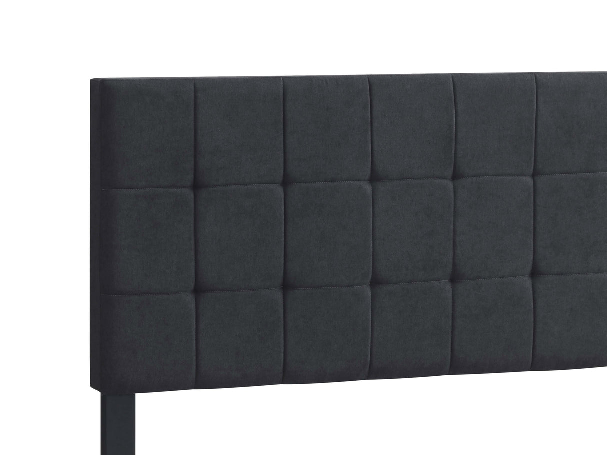 Eastern King Bed - Fairfield Upholstered Eastern King Panel Bed Dark Grey