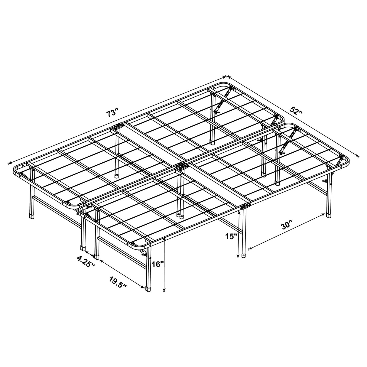 Full Platform - Mabel Full Mattress Support Black