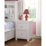 Acme - Lacey Nightstand W/2 Drawers 30599 White Finish