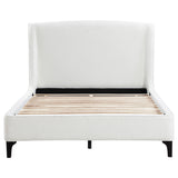 Eastern King Bed  - Mosby Upholstered Eastern King Wingback Bed Snow