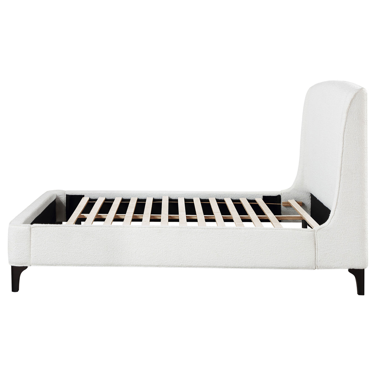 Queen Bed - Mosby Upholstered Queen Wingback Bed Snow