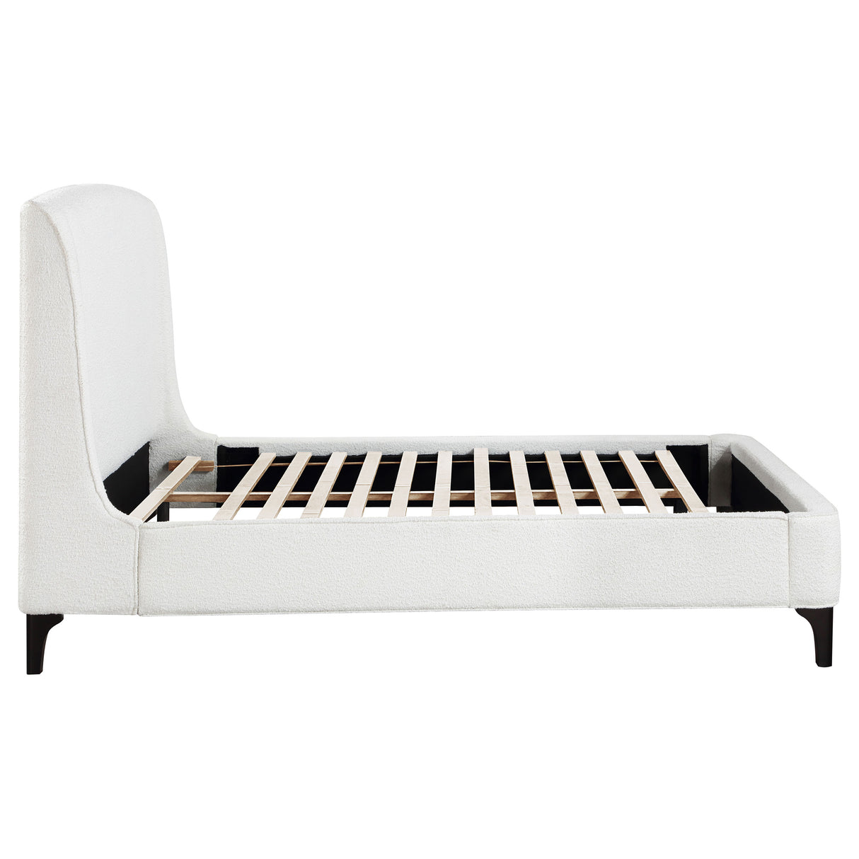 Queen Bed - Mosby Upholstered Queen Wingback Bed Snow