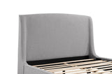 Eastern King Bed  - Mosby Upholstered Eastern King Wingback Bed Grey