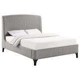 Queen Bed - Mosby Upholstered Queen Wingback Bed Grey