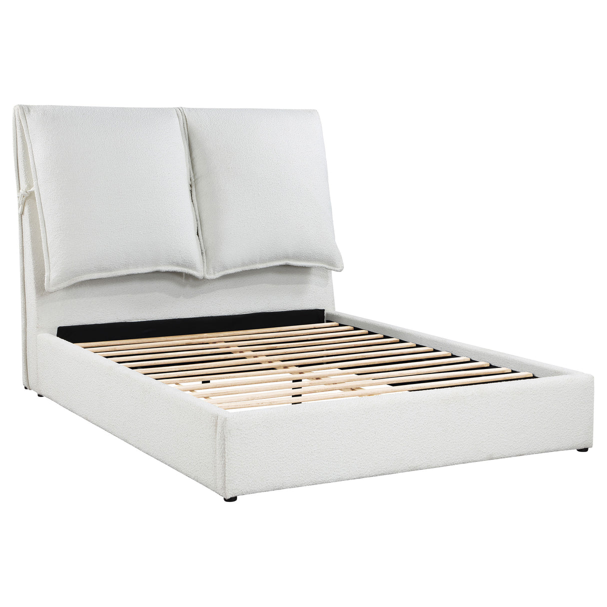 Eastern King Bed  - Gwendoline Upholstered Eastern King Panel Bed White