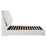 Eastern King Bed  - Gwendoline Upholstered Eastern King Panel Bed White