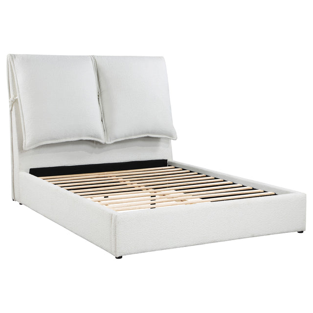 Queen Bed - Gwendoline Upholstered Queen Panel Bed White