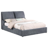 Queen Bed - Laurel Upholstered Queen Panel Bed Dark Grey