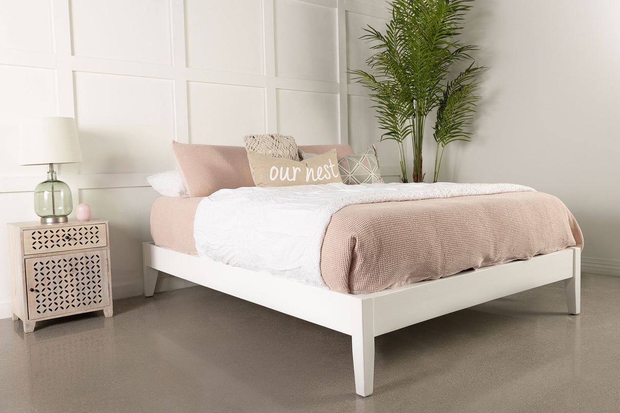 California King Bed - Hounslow Platform California King Bed White