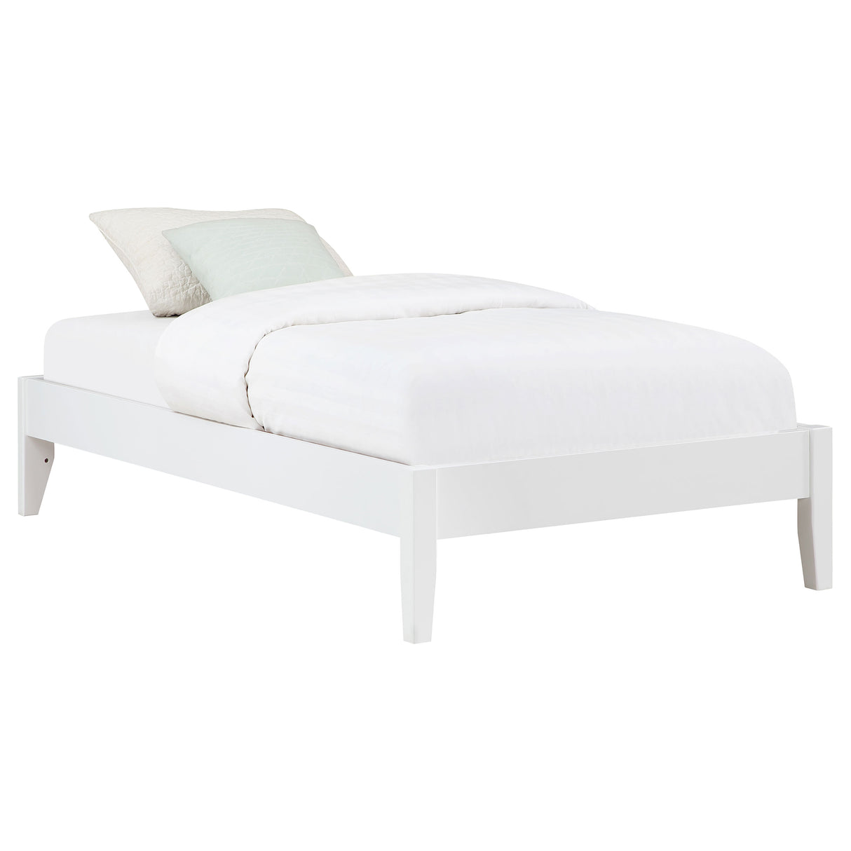 Twin  Bed - Hounslow Platform Twin Bed White