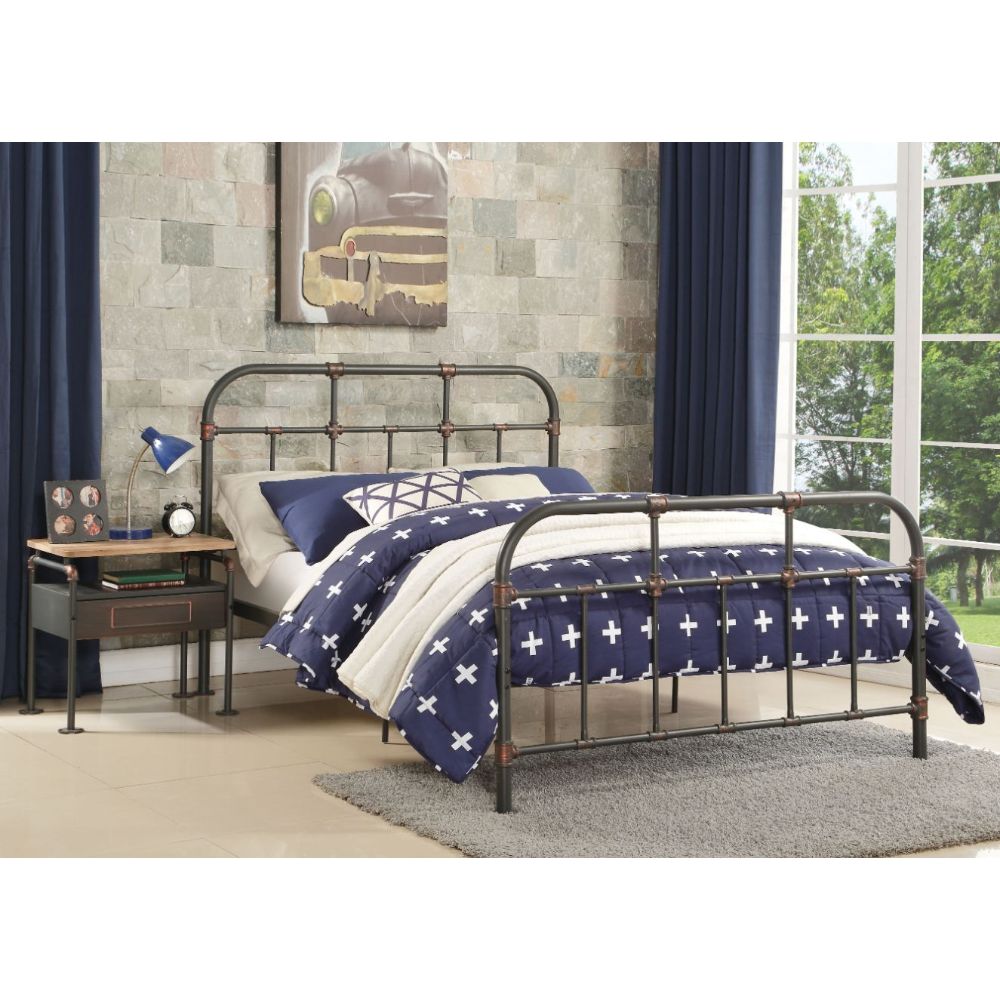 Acme - Nicipolis Full Bed 30735F Sandy Gray Finish