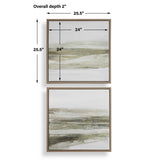 All Of A Sudden Framed Canvases (Set of 2) Black / Brown / Gray / Green - Green / Gray by Uttermost - View 6