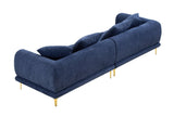 108.3'' Modern Sofa Couch 4 - Seater Fabric Sofa for Livingroom Office BLUE - W876S00044 - image - 6