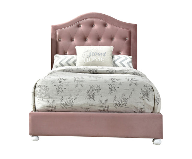 Acme - Reggie Twin Bed 30820T Pink Fabric