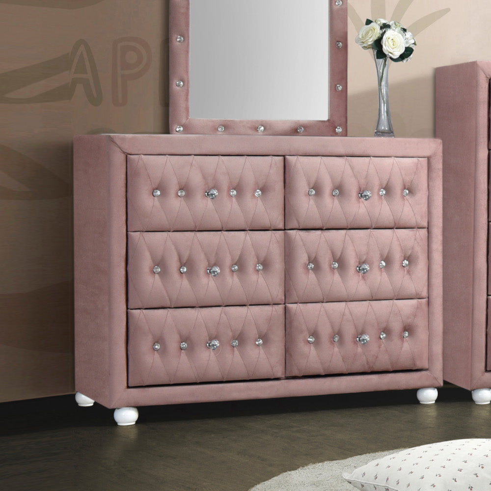 Acme - Reggie Dresser 30825 Pink Fabric