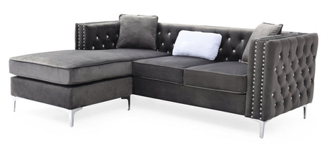 Paige G822B-SC Sofa Chaise , GRAY - sold by Home Elegance USA