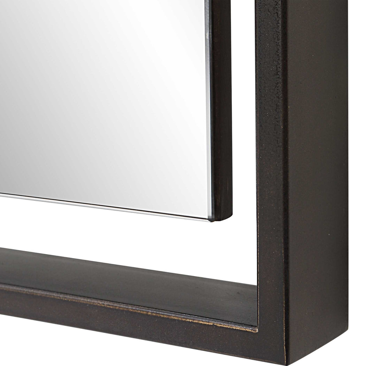 Egon Rectangular Mirror - Black / Silver by Uttermost - View 5