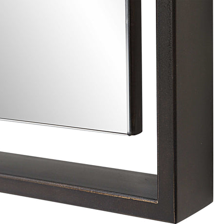 Egon Rectangular Mirror - Black / Silver by Uttermost - View 5