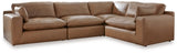 Ashley Caramel Emilia 30901S3 4-Piece Sectional - Leather