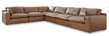 Ashley Caramel Emilia 30901S5 6 - Piece Sectional - Leather | Home Elegance USA