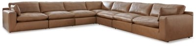 Ashley Caramel Emilia 30901S6 7 - Piece Sectional - Leather - 30901S6 - Home Elegance USA - 1