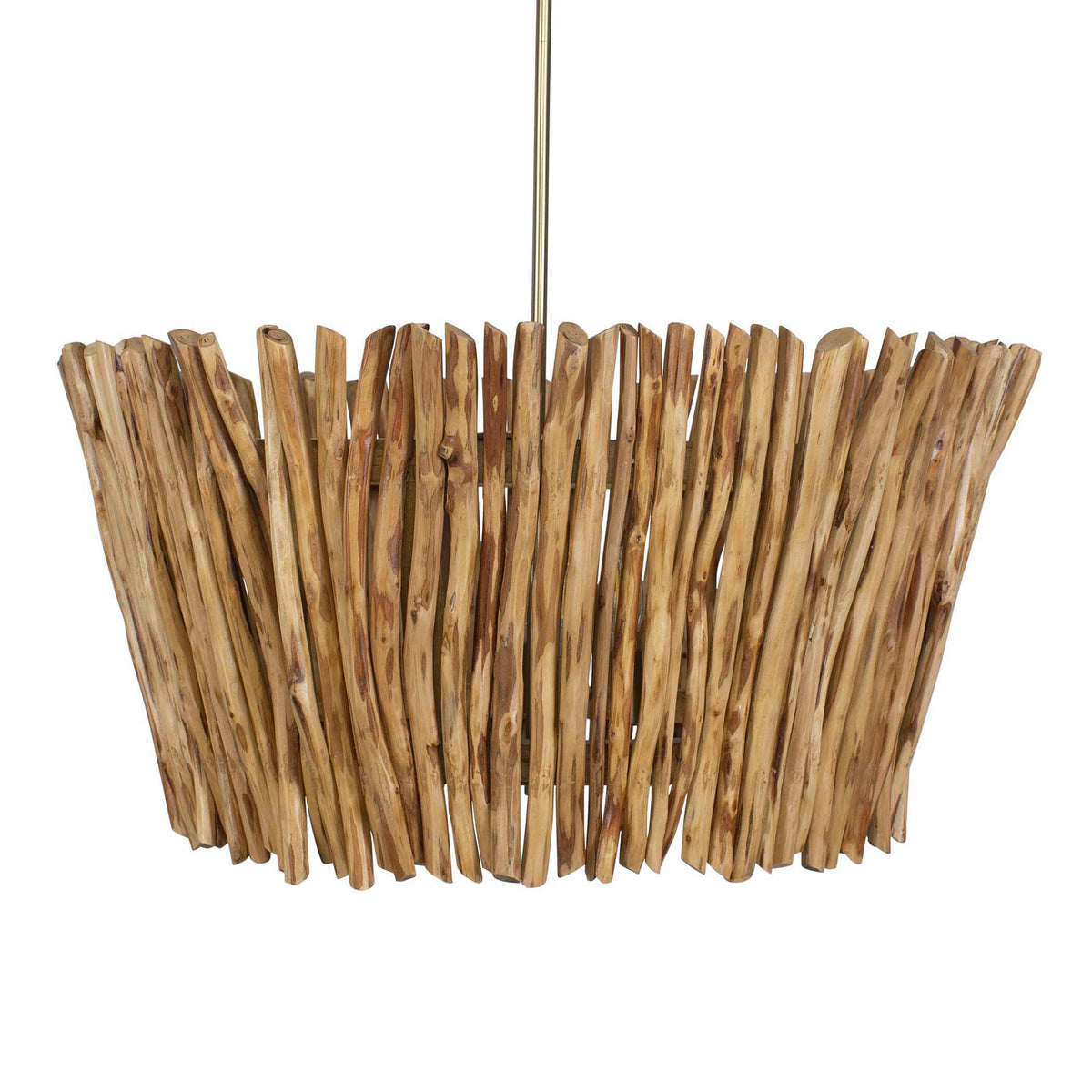 Rhea 4 Light Wood Branch Chandelier Woodtone - Light Brown by Uttermost - View 4