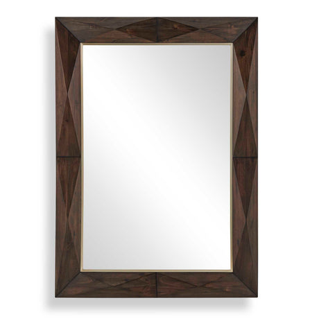 Diamond In The Rough Wood Mirror Gold / Woodtone - Dark Brown by Uttermost - View 1