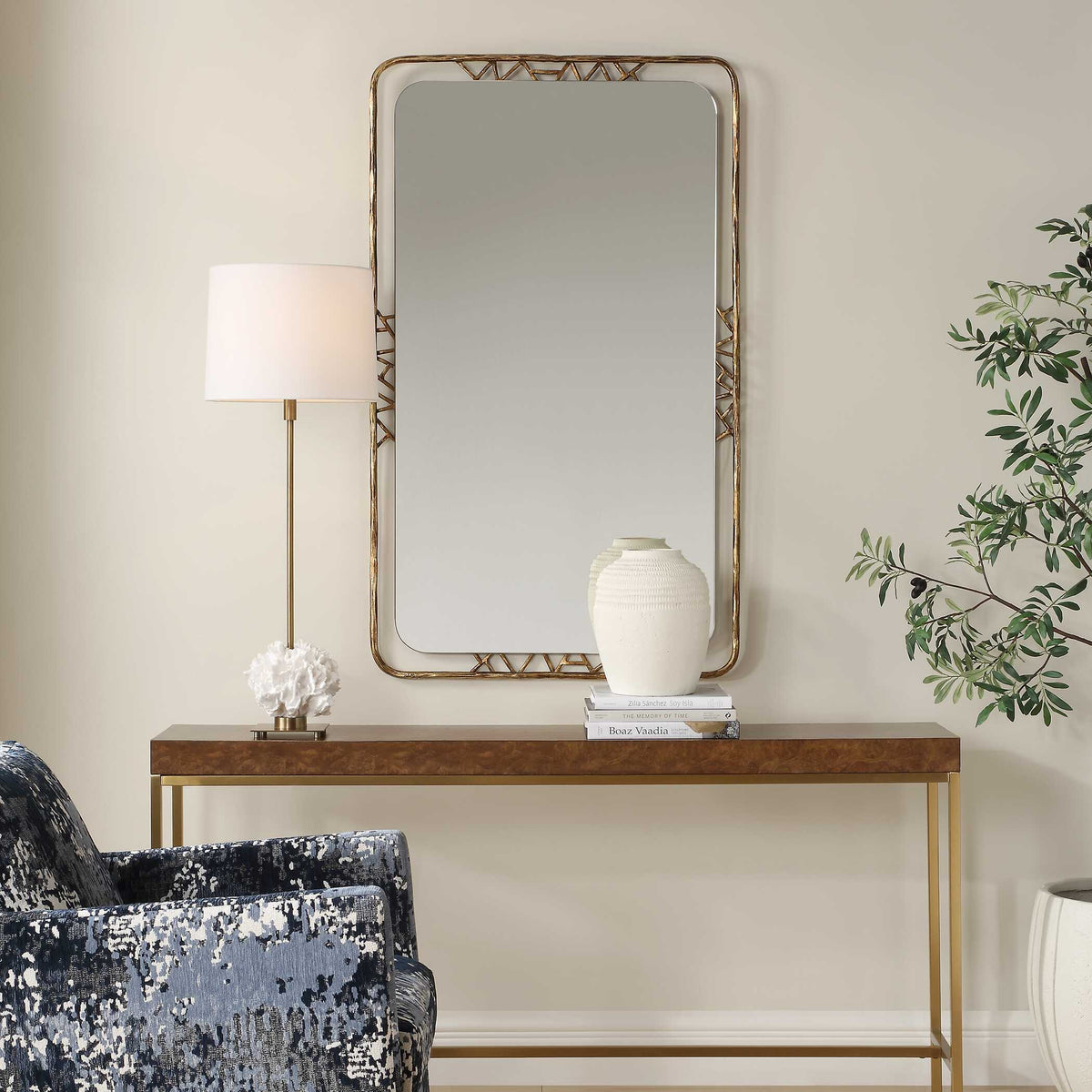 Tahoma Mirror - Gold by Uttermost - View 2