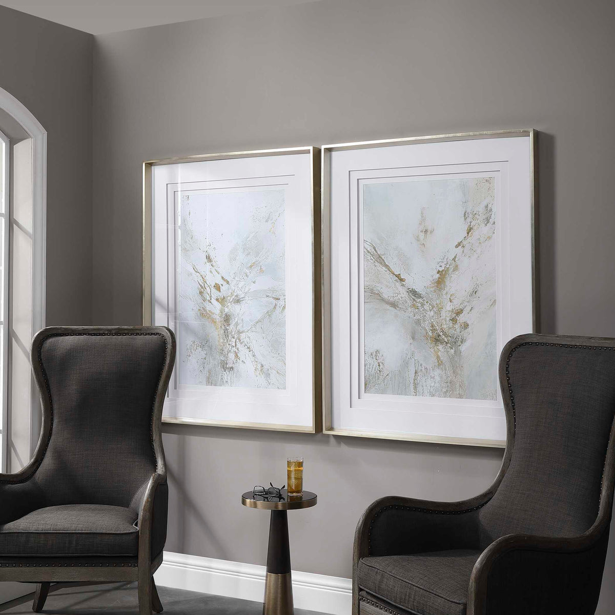 Ethos Framed Abstract Print - Gold by Uttermost - View 6