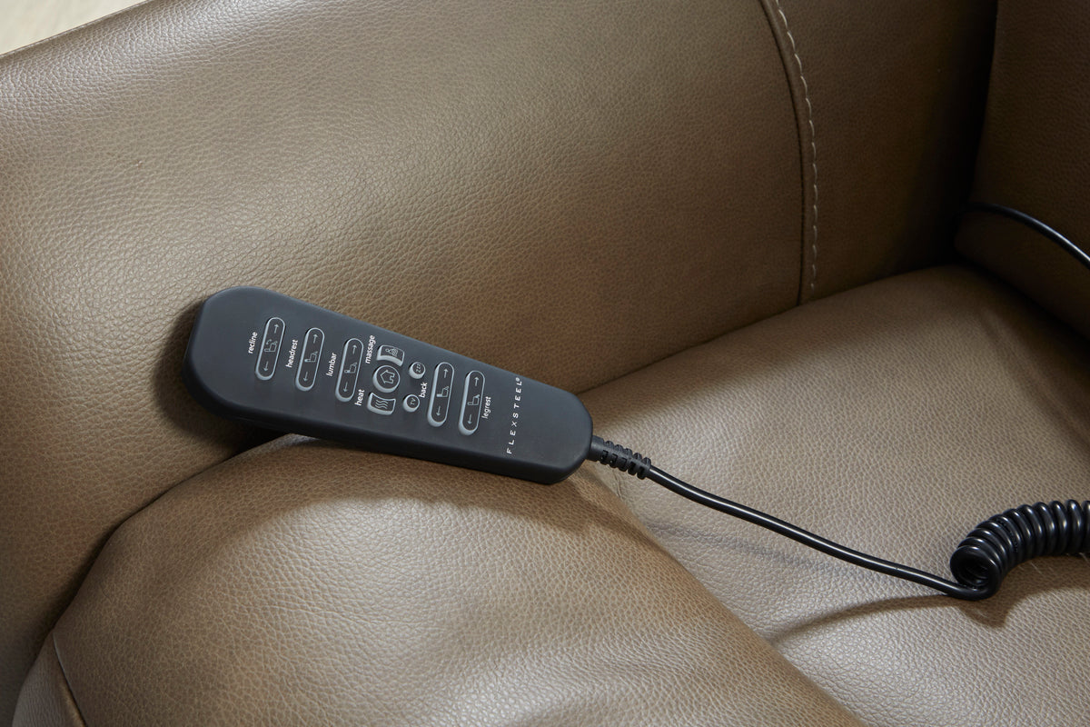 Artemis Power Rocking Recliner With Power Headrest, Lumbar, Heat & Massage - Cappuccino | Flexsteel