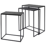 Coreene Iron Nesting Tables (Set of 3) - Black by Uttermost - View 4