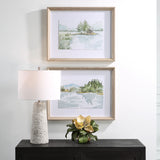 Serene Lake Framed Prints (Set of 2) - Light Brown by Uttermost - View 2