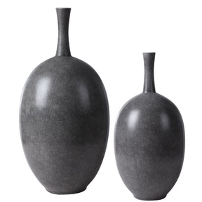 Riordan Modern Vases (Set of 2) - Black / White by Uttermost - View 1
